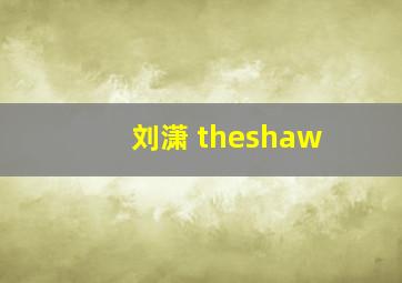 刘潇 theshaw